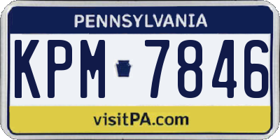 PA license plate KPM7846