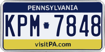 PA license plate KPM7848