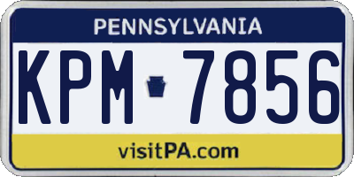 PA license plate KPM7856