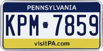 PA license plate KPM7859