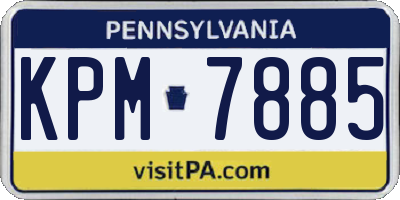 PA license plate KPM7885