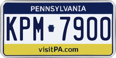 PA license plate KPM7900