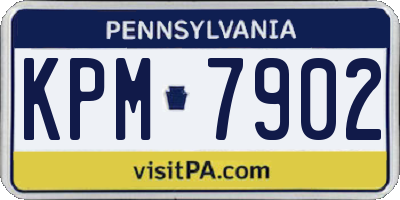 PA license plate KPM7902