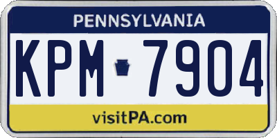 PA license plate KPM7904