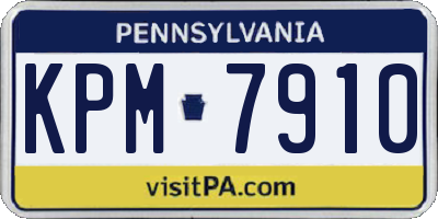 PA license plate KPM7910