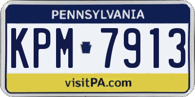PA license plate KPM7913
