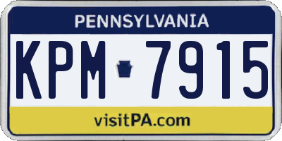 PA license plate KPM7915