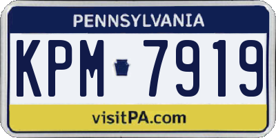 PA license plate KPM7919