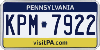 PA license plate KPM7922