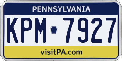 PA license plate KPM7927