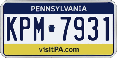 PA license plate KPM7931