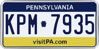 PA license plate KPM7935