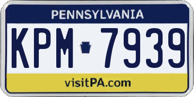 PA license plate KPM7939