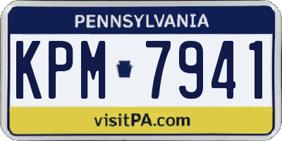 PA license plate KPM7941