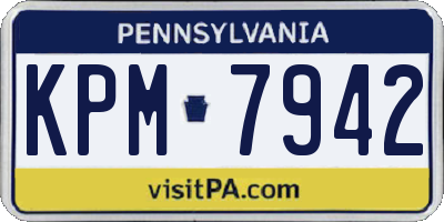 PA license plate KPM7942