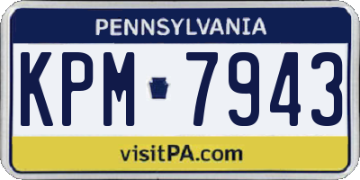PA license plate KPM7943