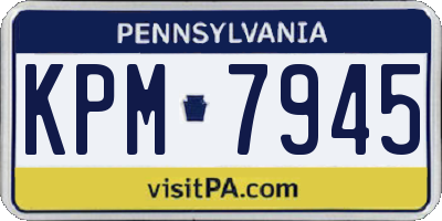 PA license plate KPM7945