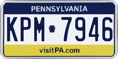 PA license plate KPM7946