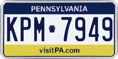 PA license plate KPM7949