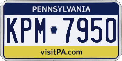 PA license plate KPM7950