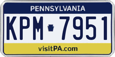 PA license plate KPM7951