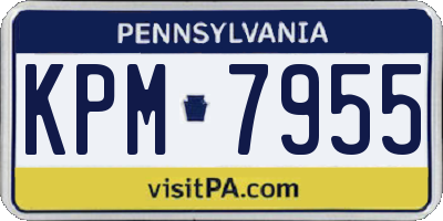 PA license plate KPM7955