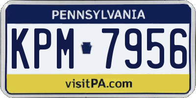 PA license plate KPM7956