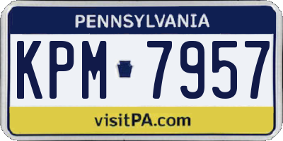 PA license plate KPM7957