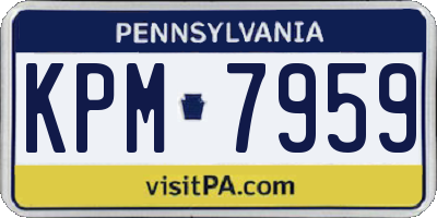 PA license plate KPM7959