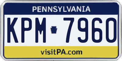 PA license plate KPM7960