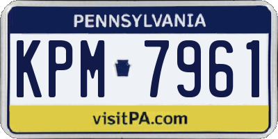 PA license plate KPM7961
