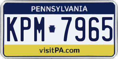 PA license plate KPM7965