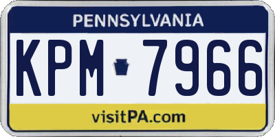 PA license plate KPM7966