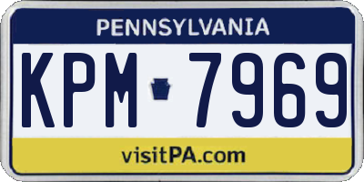 PA license plate KPM7969