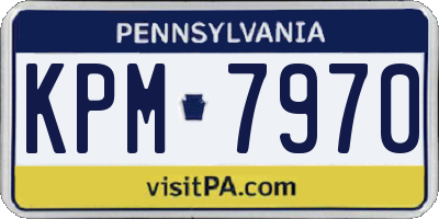 PA license plate KPM7970