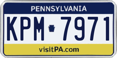 PA license plate KPM7971
