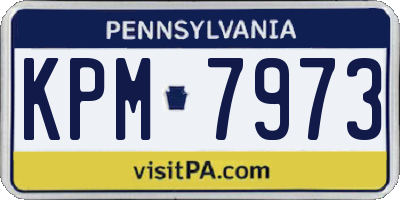 PA license plate KPM7973