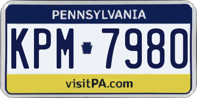 PA license plate KPM7980