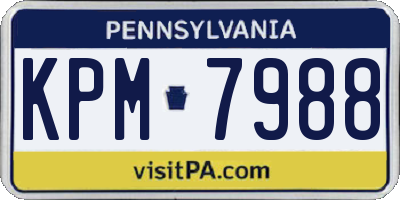 PA license plate KPM7988