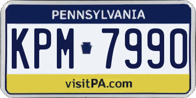 PA license plate KPM7990