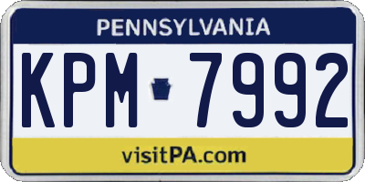 PA license plate KPM7992
