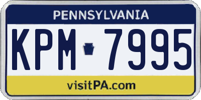 PA license plate KPM7995