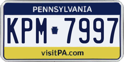 PA license plate KPM7997
