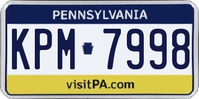 PA license plate KPM7998