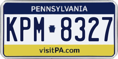 PA license plate KPM8327