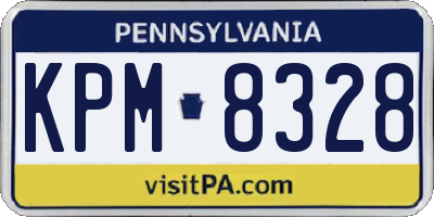 PA license plate KPM8328