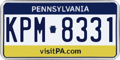 PA license plate KPM8331