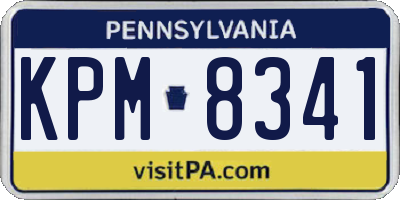 PA license plate KPM8341