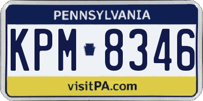 PA license plate KPM8346