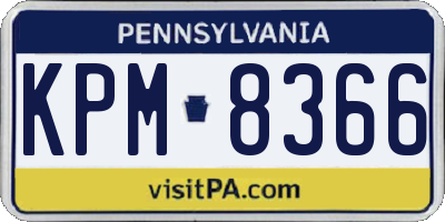 PA license plate KPM8366